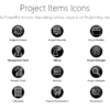 PMI97 Project Items Icons-pptinfographics