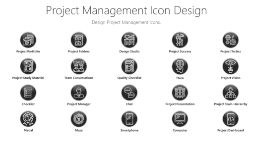PMI9 Project Management Icon Design-pptinfographics