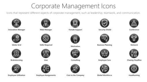PSI14 Corporate Management Icons-pptinfographics