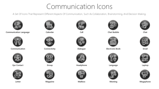 PSI20 Communication Icons-pptinfographics