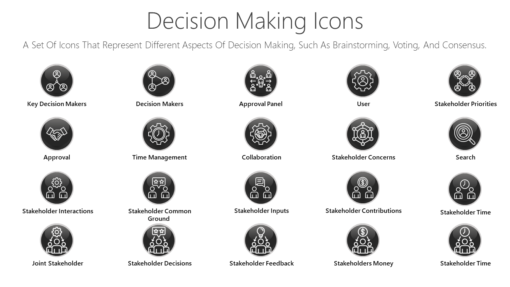 PSI22 Decision Making Icons-pptinfographics