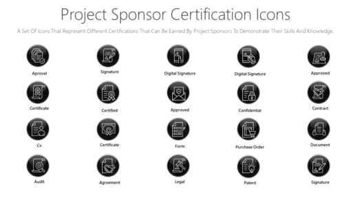PSI42 Project Sponsor Certification Icons-pptinfographics