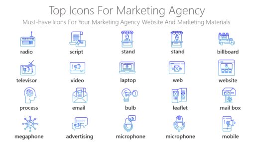 DMI101 Top Icons For Marketing Agency-pptinfographics