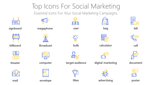 DMI102 Top Icons For Social Marketing-pptinfographics
