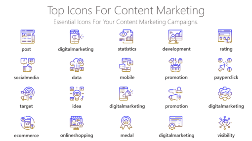 DMI106 Top Icons For Content Marketing-pptinfographics