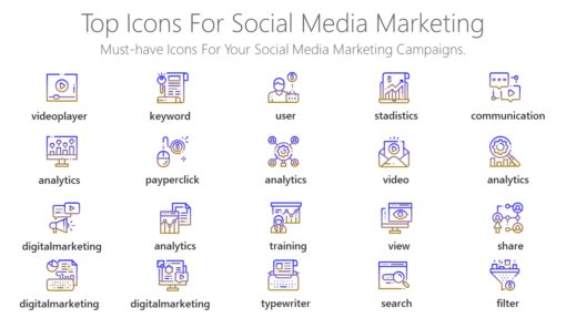 DMI107 Top Icons For Social Media Marketing-pptinfographics