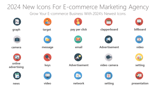 DMI128 2024 New Icons For E commerce Marketing Agency-pptinfographics