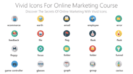 Vivid Icons for online marketing course