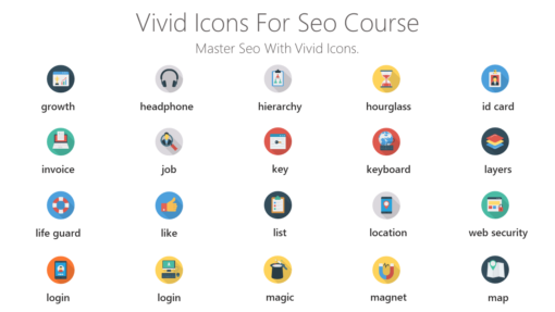 DMI134 Vivid Icons For Seo Course-pptinfographics