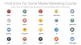 Vivid Icons for social media marketing course