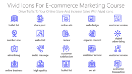 Vivid Icons for e-commerce marketing course