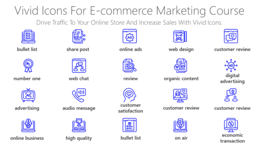 DMI142 Vivid Icons For E commerce Marketing Course-pptinfographics