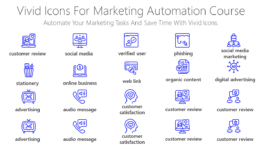 Vivid Icons for marketing automation course