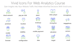 Vivid Icons for web analytics course