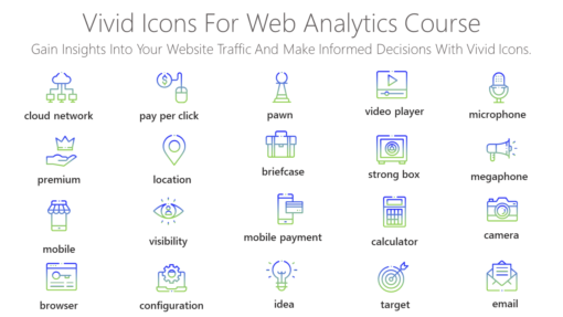 DMI144 Vivid Icons For Web Analytics Course-pptinfographics