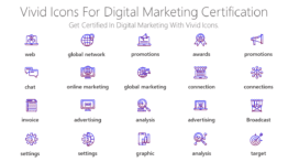 Vivid Icons for digital marketing certification