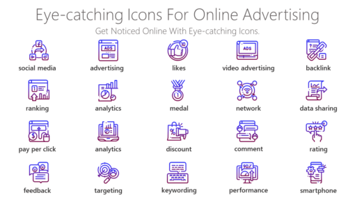 DMI149 Eye catching Icons For Online Advertising-pptinfographics