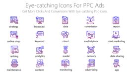 Eye-catching Icons for pay-per-click (PPC) advertising