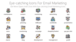 Eye-catching Icons for email marketing