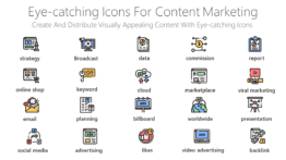 Eye-catching Icons for content marketing