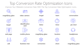 Top conversion rate optimization Icons