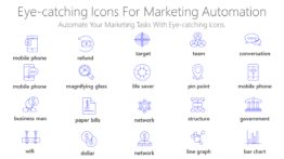 Eye-catching Icons for marketing automation