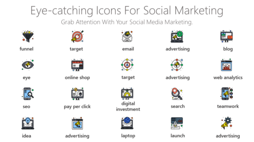 DMI162 Eye catching Icons For Social Marketing-pptinfographics