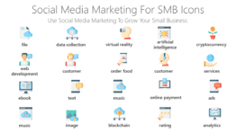 social media marketing for small businesses Icons