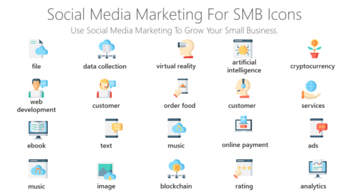 DMI171 Social Media Marketing For SMB Icons-pptinfographics