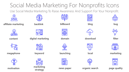 DMI173 Social Media Marketing For Nonprofits Icons-pptinfographics