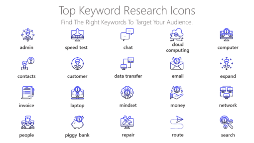 DMI187 Top Keyword Research Icons-pptinfographics