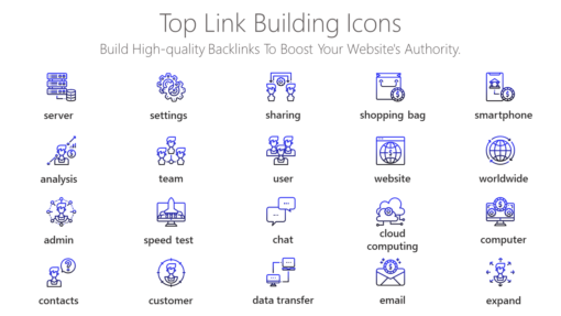 DMI188 Top Link Building Icons-pptinfographics