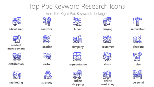 DMI194 Top Ppc Keyword Research Icons-pptinfographics