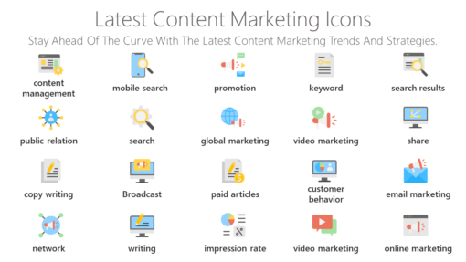 DMI200 Latest Content Marketing Icons-pptinfographics