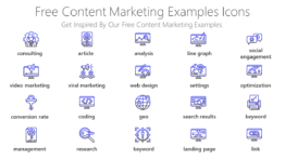 Free content marketing examples Icons