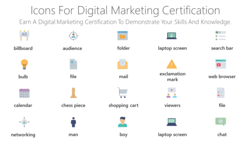 DMI71 Icons For Digital Marketing Certification-pptinfographics