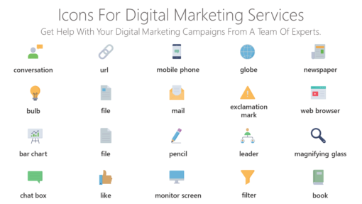 DMI72 Icons For Digital Marketing Services-pptinfographics