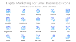 digital marketing for small businesses Icons