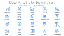 digital marketing for beginners Icons