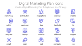 digital marketing plan Icons