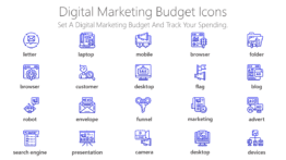 digital marketing budget Icons