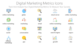 digital marketing metrics Icons