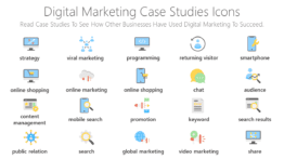 digital marketing case studies Icons