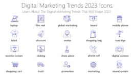 digital marketing trends 2023 Icons