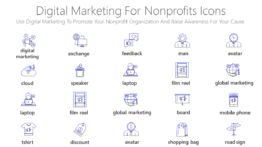 digital marketing for nonprofits Icons