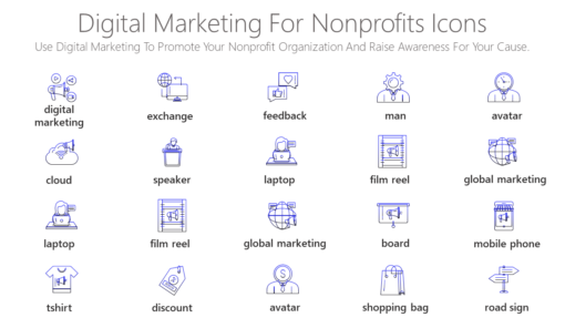 DMI88 Digital Marketing For Nonprofits Icons-pptinfographics