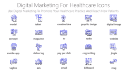 digital marketing for healthcare Icons