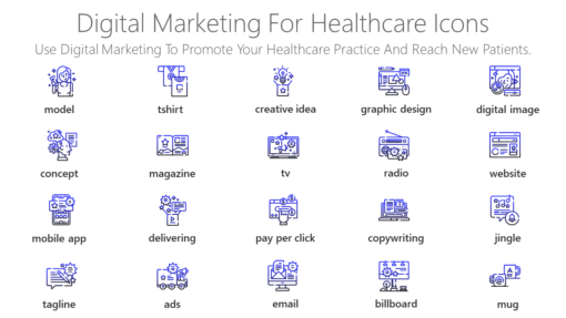 DMI89 Digital Marketing For Healthcare Icons-pptinfographics