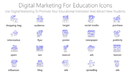 digital marketing for education Icons