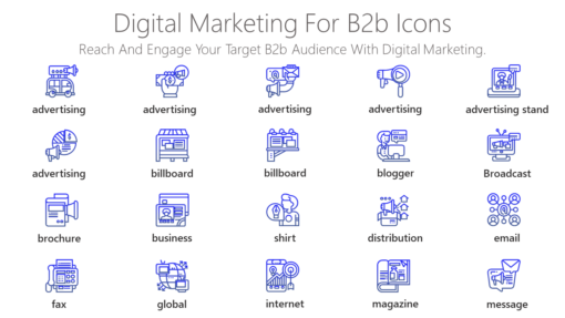 DMI95 Digital Marketing For B2b Icons-pptinfographics